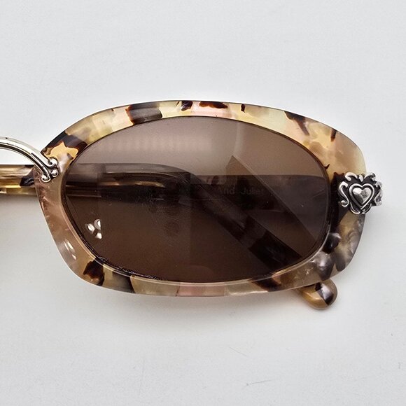*SOLD*Brighton Romeo Juliet Silver Olive Pink Tortoise Frame Brown Lens Sunglass - Picture 15 of 16